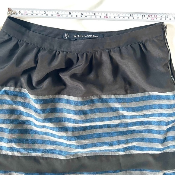 W118 by Walter Baker Jaime Layered Skirt Navy Striped - Picture 2 of 5